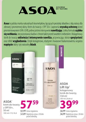Kolagenowy tonik do twarzy ASOA Lift Up promocja w Hebe