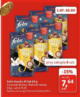 Przysmaki dla kota Felix Snacks 45 g promocja w MAXI ZOO