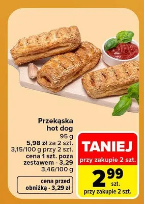 Przekąska hot dog promocja w Carrefour