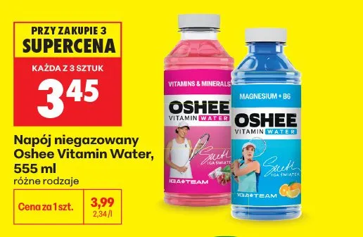 Napój niegazowany Oshee Vitamin Water Magnesium + B6 promocja w Biedronka
