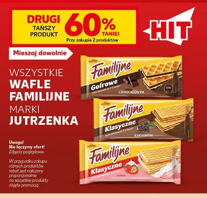 Wafle klasyczne kakaowe Familijne Jutrzenka promocja w Kaufland