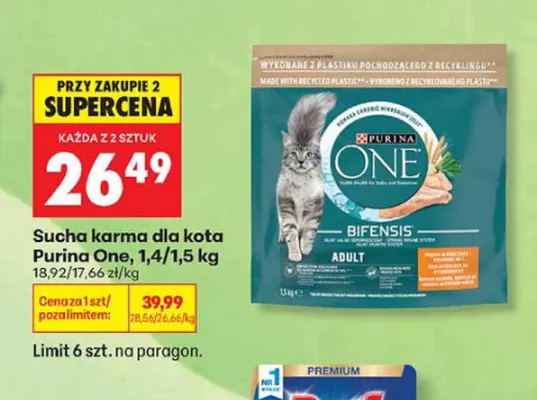 Sucha karma dla kota Purina One promocja w Biedronka