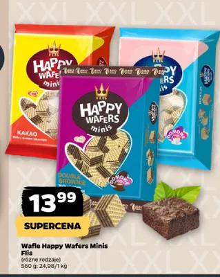 Wafle Happy Wafers Minis Flis promocja w Netto