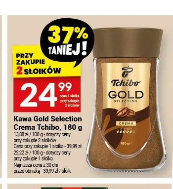 Kawa rozpuszczalna Tchibo Gold Selection Crema promocja w Twój Market