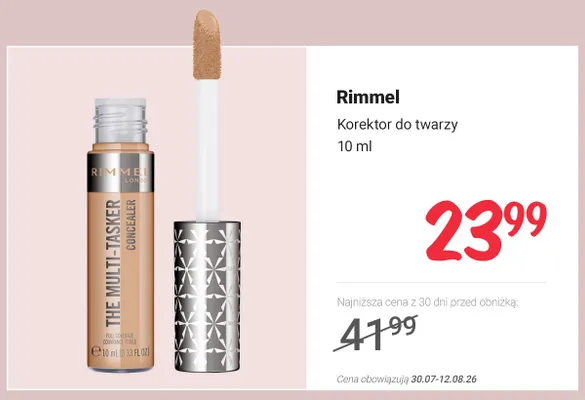 Korektor do twarzy Rimmel promocja w Rossmann