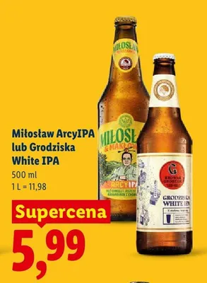Piwo Grodziska White IPA promocja w Lidl