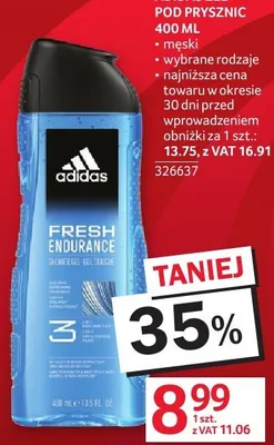 Żel pod prysznic Adidas Fresh Endurance męski promocja w Selgros