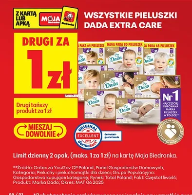 Pieluszki Extra Care wszystkie rozmiary promocja w Biedronka
