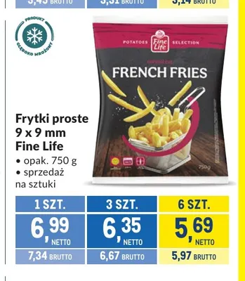 Frytki proste 9x9 mm Fine Life promocja w Makro