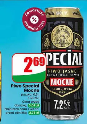 Piwo Specjal Mocne puszka promocja w Dino