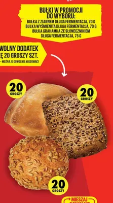 Bułka z ziarnem długa fermentacja promocja w Biedronka