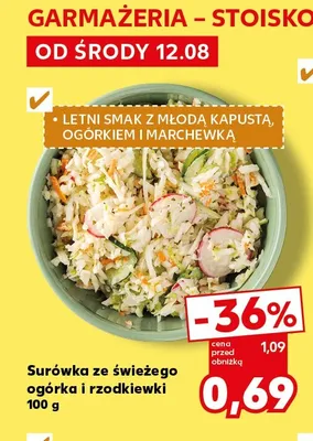 Surówka ze świeżego ogórka i rzodkiewki promocja w Kaufland