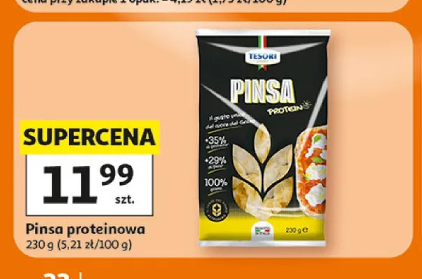 Pinsa proteinowa Tesori promocja w Auchan