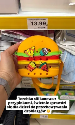 Zabawka torebka silikonowa z przypinkami promocja w Dino