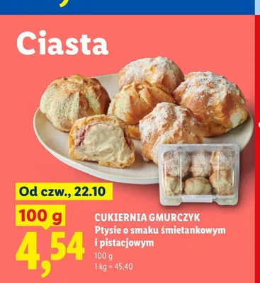 Ptysie o smaku śmietankowym Cukiernia Gmurczyk promocja w Lidl