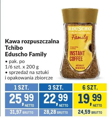 Kawa rozpuszczalna Tchibo Eduscho Family promocja w Makro