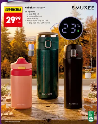 Kubek termiczny klasyczny o poj. 420 ml Smukee promocja w Biedronka