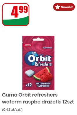 Guma do żucia Orbit Refreshers Watermelon Raspberry promocja w Dino