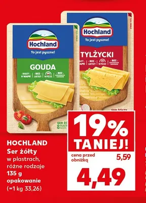 Ser tylżycki w plastrach Hochland promocja w Kaufland