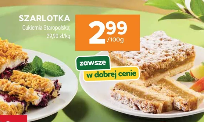 Szarlotka Cukiernia Staropolska promocja w Stokrotka
