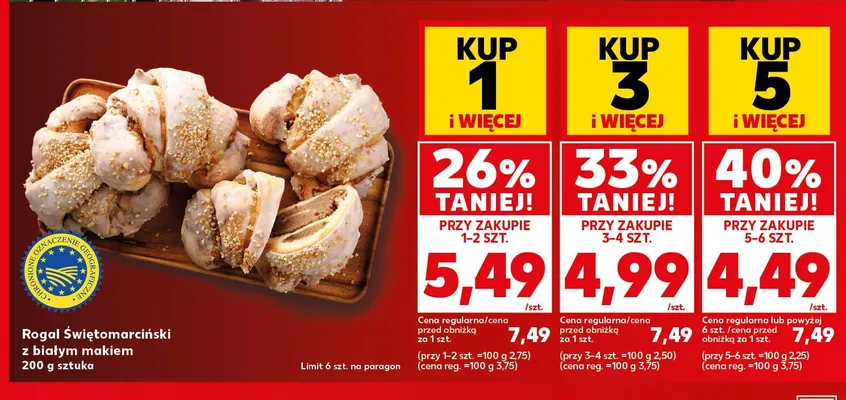Rogal Świętomarciński z białym makiem promocja w Kaufland