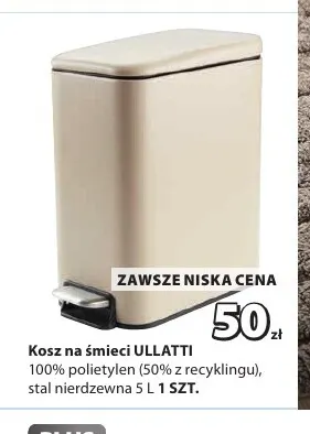Kosz na śmieci Ullatti 5 l promocja w Jysk