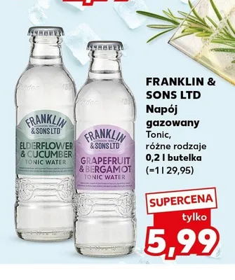 Napój gazowany Franklin & Sons Ltd Elderflower & Cucumber Tonic Water promocja w Kaufland