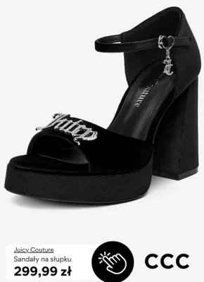 Sandały na słupku Juicy Couture promocja w CCC
