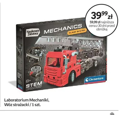 Laboratorium Mechaniki Wóz strażacki Clementoni promocja w Empik