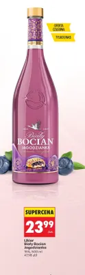 Likier Biały Bocian Jagodzianka 15% promocja w Biedronka