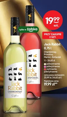 Wino czerwone Jack Rabbit Primitivo promocja w Żabka