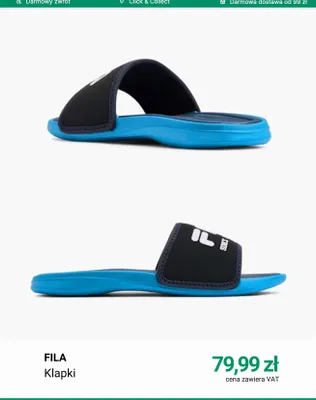 Klapki FILA promocja w Deichmann
