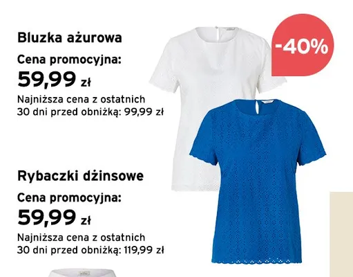 Bluzka ażurowa promocja w Tchibo