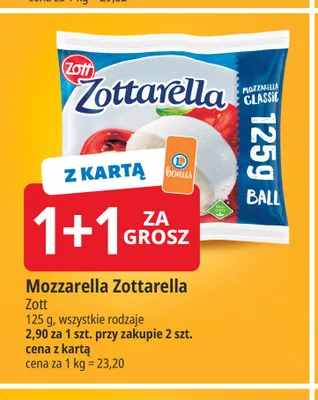Mozzarella Zott Zottarella promocja w Leclerc