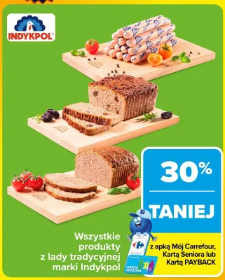 Kiełbaski Bianki Indykpol promocja w Carrefour