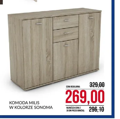 Komoda Milis w kolorze Sonoma promocja w Abra Meble