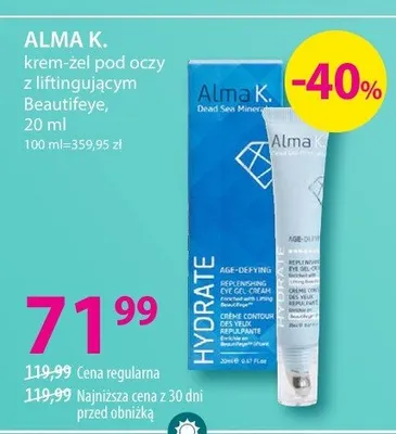 Krem-żel pod oczy przeciwzmarszczkowy Rosaffine promocja w Hebe