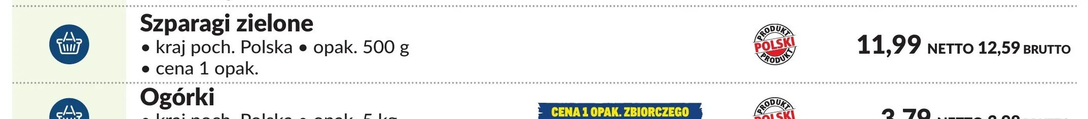 Szparagi zielone polskie promocja w Makro