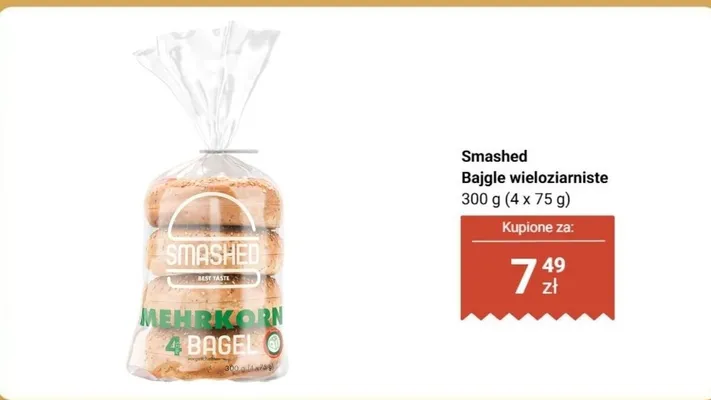 Bajgle wieloziarniste 300 g (4 x 75 g) promocja w Biedronka