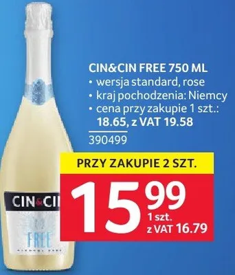 Cin&Cin Free 750 ml promocja w Selgros