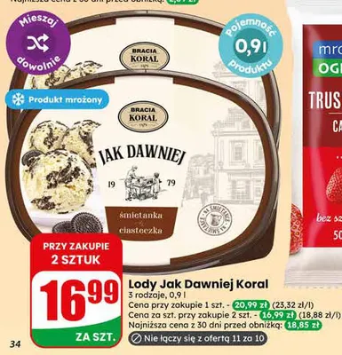 Lody jak dawniej 0,9l promocja w Dino