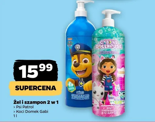 Żel i szampon 2 w 1 Psi Patrol promocja w Netto