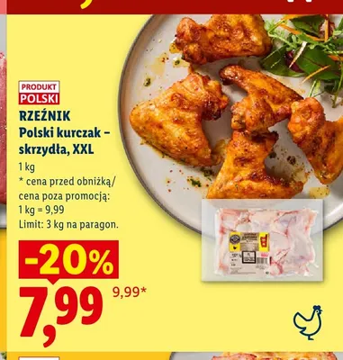 Skrzydła z polskiego kurczaka Rzeźnik XXL promocja w Lidl