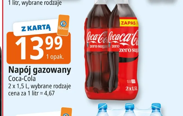Napój gazowany Coca-Cola 2-pak promocja w Leclerc