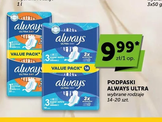 Podpaski Always Ultra Super promocja w Groszek