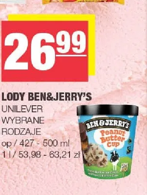 Lody Ben&Jerry's promocja w SPAR