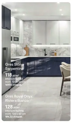 Gres Stone Serpentina Ceramstic wym. 120x60cm promocja w Castorama