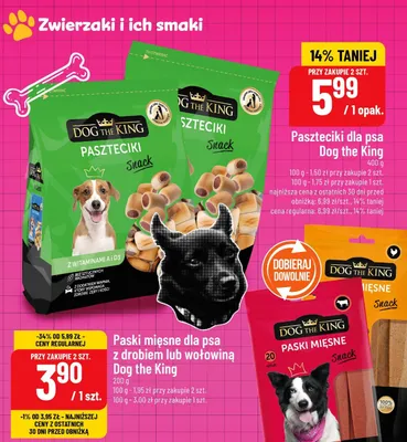 Paski mięsne dla psa z drobiem lub wołowiną promocja w POLOmarket