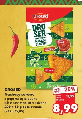 Nachosy serowe Drosed Dro Ser z papryczką jalapeño promocja w Kaufland