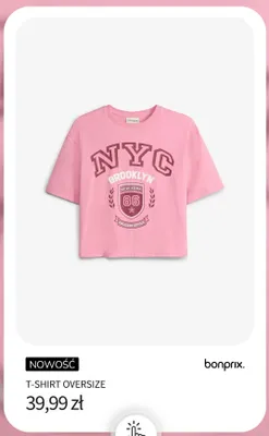 T-shirt oversize Bonprix promocja w bonprix